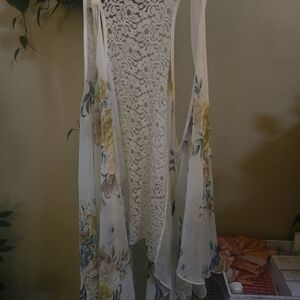 Torrid Ivory Romantic Lace Overlay Tank
